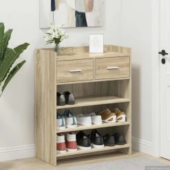 vidaXL Schoenenkast 73,5 x 36 x 92 cm Bewerkt hout Sonoma Eiken