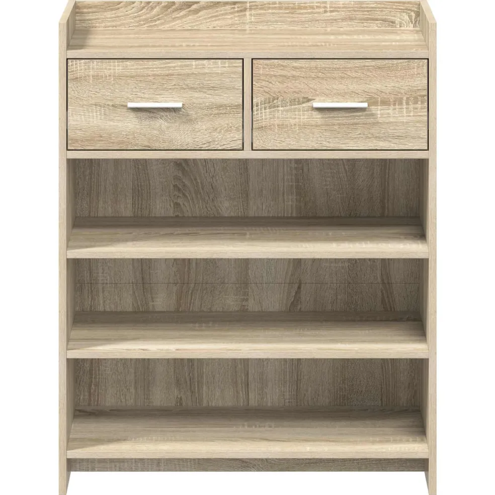 vidaXL Schoenenkast 73,5 x 36 x 92 cm Bewerkt hout Sonoma Eiken