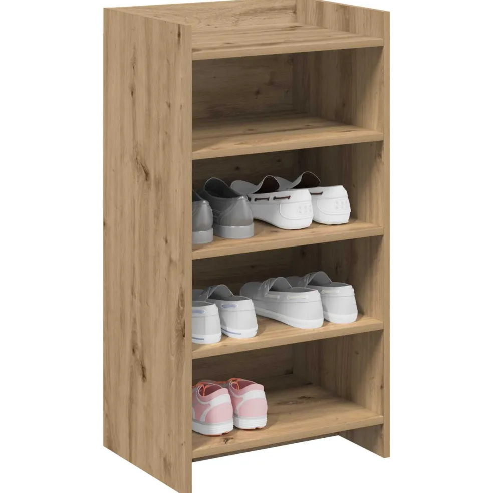 vidaXL Schoenenkast 48 x 36 x 92 cm Bewerkt hout Artisanaal eiken