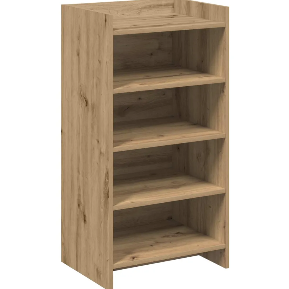 vidaXL Schoenenkast 48 x 36 x 92 cm Bewerkt hout Artisanaal eiken