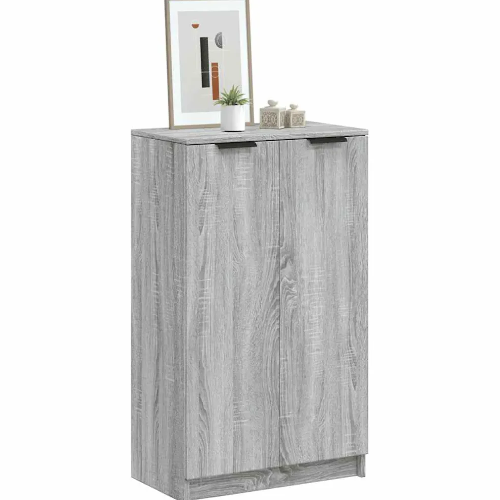 vidaXL Schoenenkast 59x35x100 cm bewerkt hout grijs sonoma eikenkleur