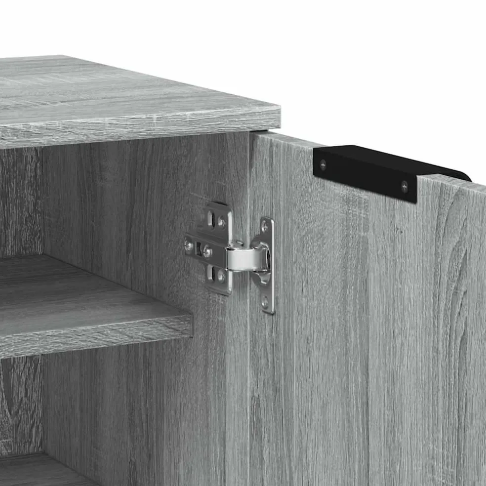 vidaXL Schoenenkast 59x35x100 cm bewerkt hout grijs sonoma eikenkleur