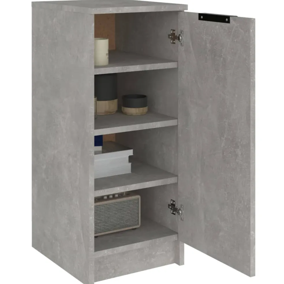 vidaXL Schoenenkast 30x35x70 cm bewerkt hout betongrijs