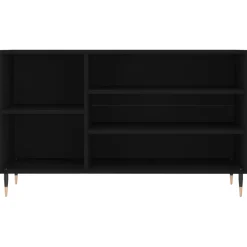 vidaXL Schoenenkast 102x36x60 cm bewerkt hout zwart