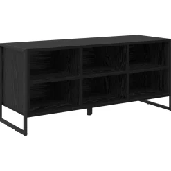 vidaXL Schoenenkast 100 x 35 x 44 cm Bewerkt hout Zwart Eiken