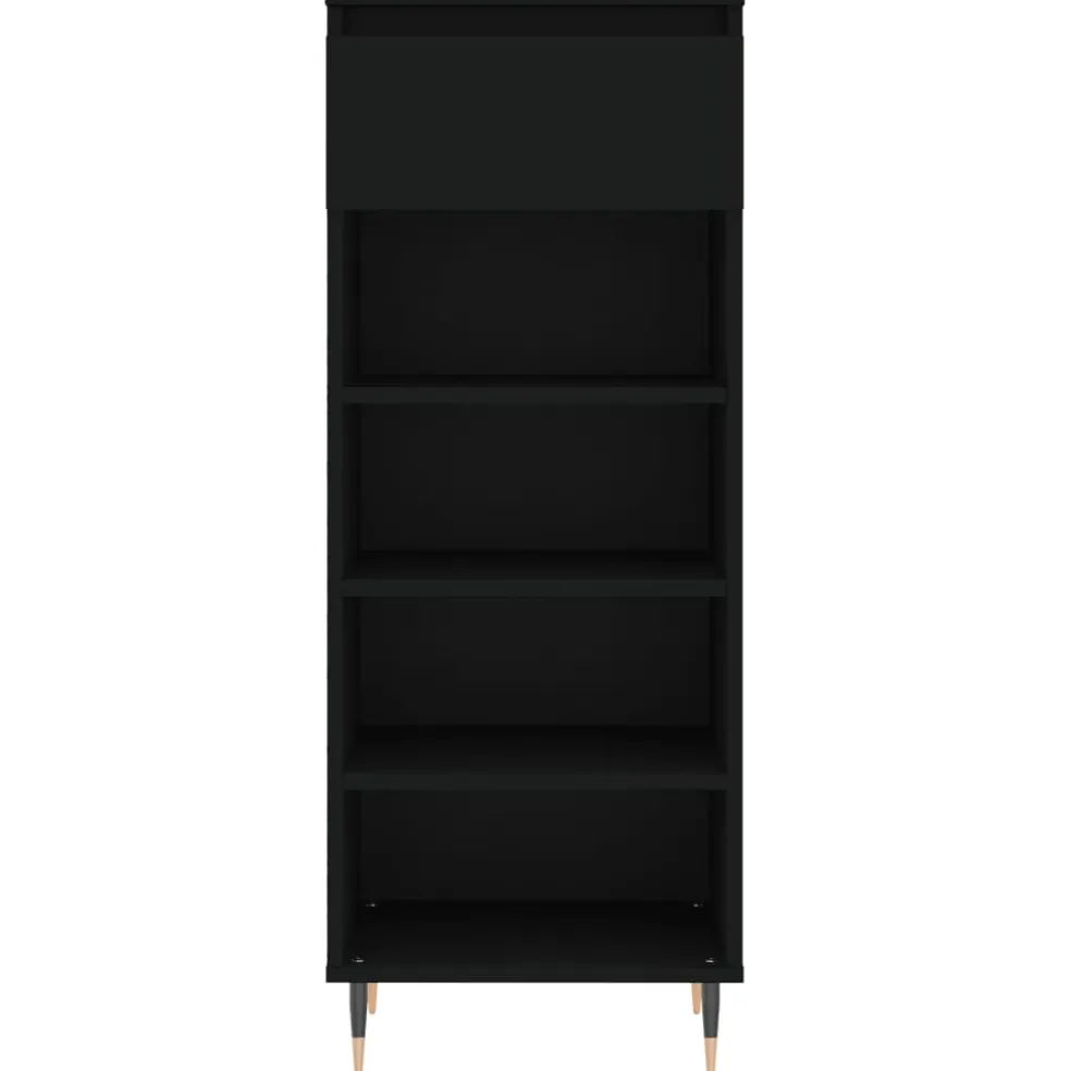 vidaXL Schoenenkast 40x36x105 cm bewerkt hout zwart