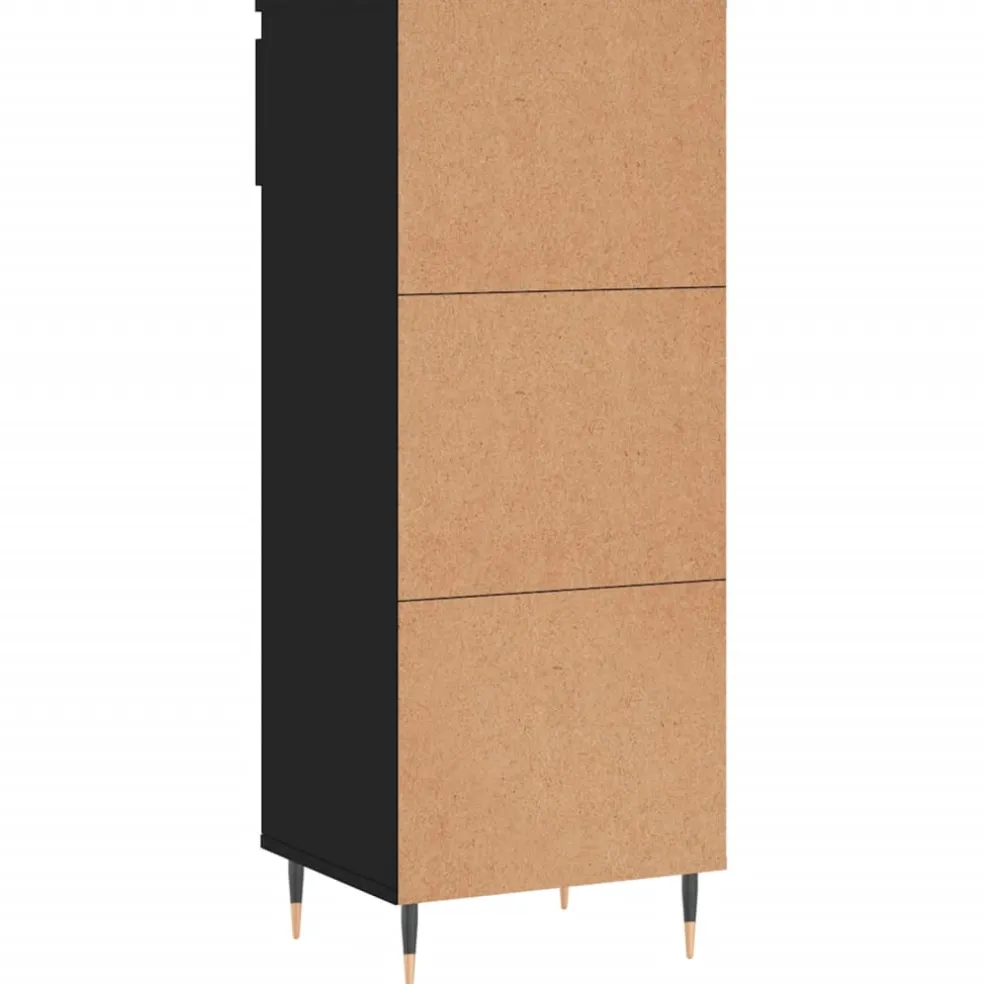 vidaXL Schoenenkast 40x36x105 cm bewerkt hout zwart