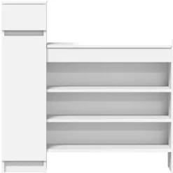 vidaXL Schoenenkast 100,5x28x100 cm bewerkt hout wit
