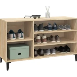 vidaXL Schoenenkast 102x36x60 cm bewerkt hout sonoma eikenkleurig