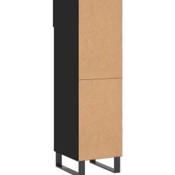 vidaXL Schoenenkast 30x35x105 cm bewerkt hout zwart