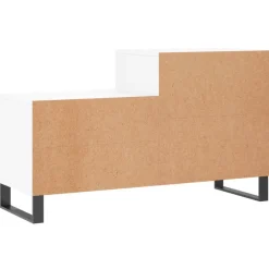 vidaXL Schoenenkast 150x35x45 cm bewerkt hout hoogglans wit