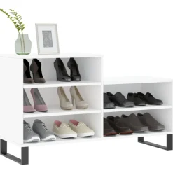 vidaXL Schoenenkast 102x36x60 cm bewerkt hout wit
