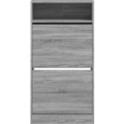 vidaXL Schoenenkast 102x36x60 cm bewerkt hout gerookt eikenkleurig