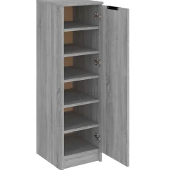 vidaXL Schoenenkast 30x35x100 cm bewerkt hout grijs sonoma eikenkleur