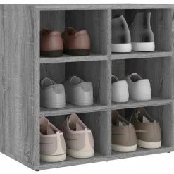 vidaXL Schoenenkast 52,5x30x50 cm grijs sonoma eikenkleurig