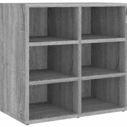 vidaXL Schoenenkast 52,5x30x50 cm grijs sonoma eikenkleurig