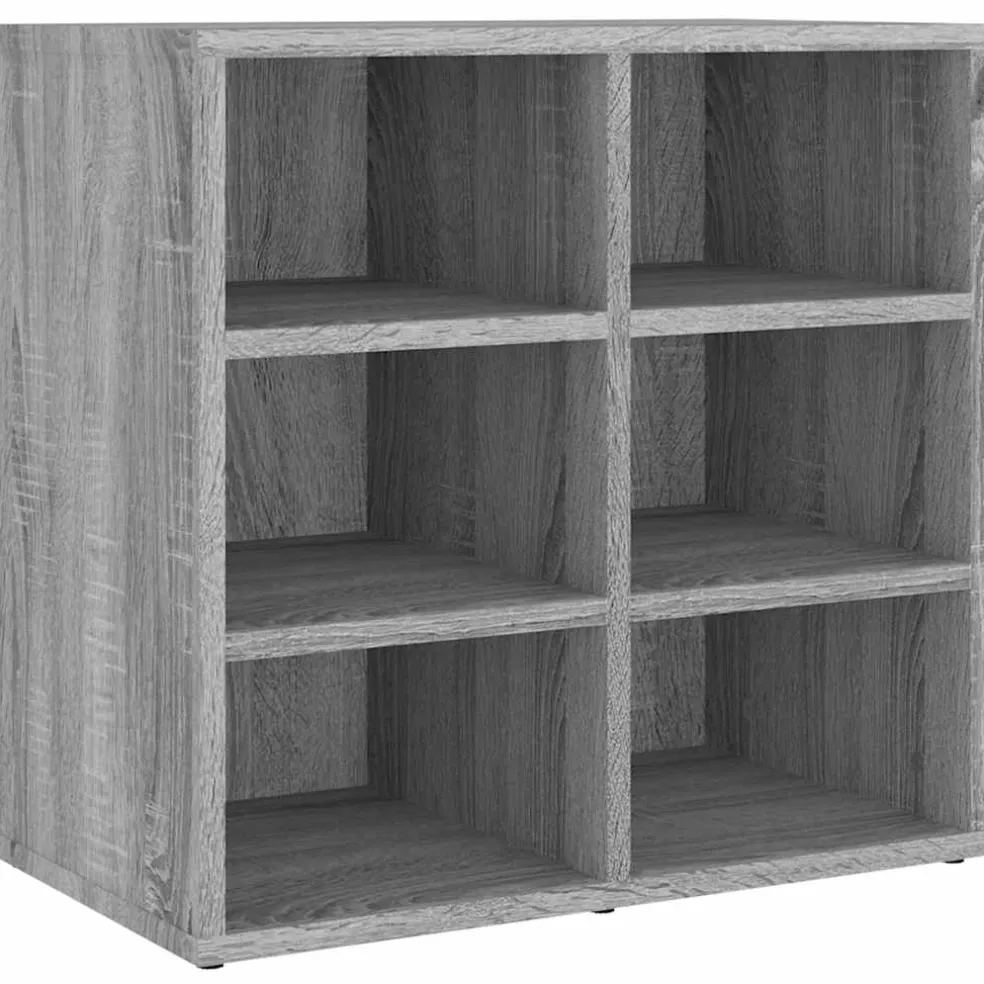 vidaXL Schoenenkast 52,5x30x50 cm grijs sonoma eikenkleurig
