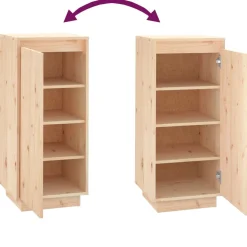 vidaXL Schoenenkast 35x35x80 cm massief grenenhout