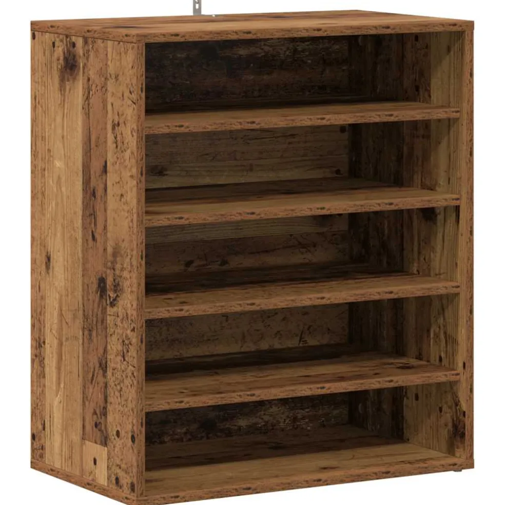 vidaXL Schoenenkast 60 x 35 x 70 cm Oud hout 20 kg per plank