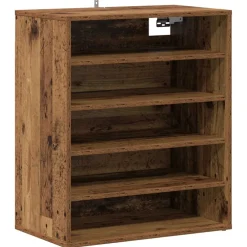 vidaXL Schoenenkast 60 x 35 x 70 cm Oud hout 20 kg per plank