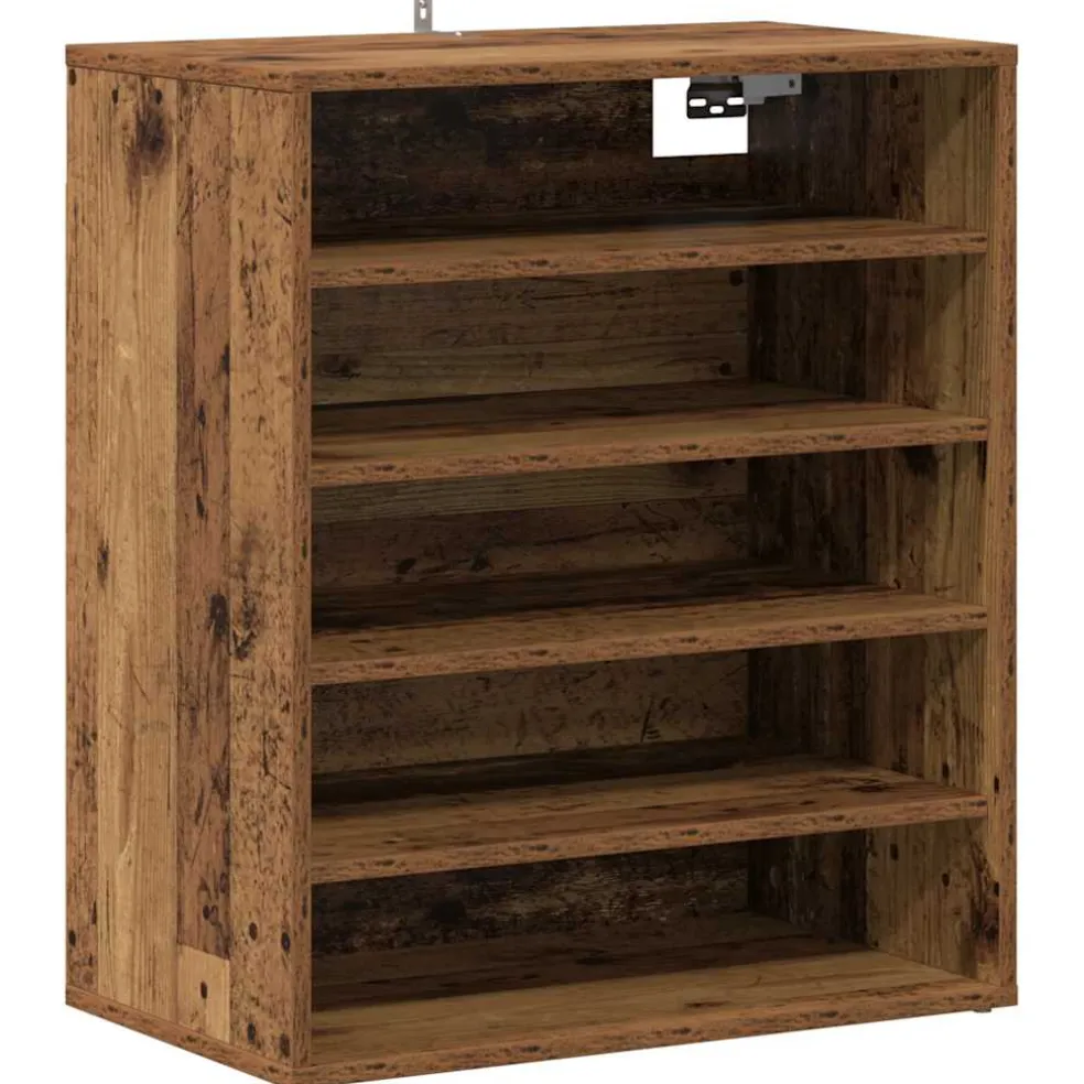 vidaXL Schoenenkast 60 x 35 x 70 cm Oud hout 20 kg per plank