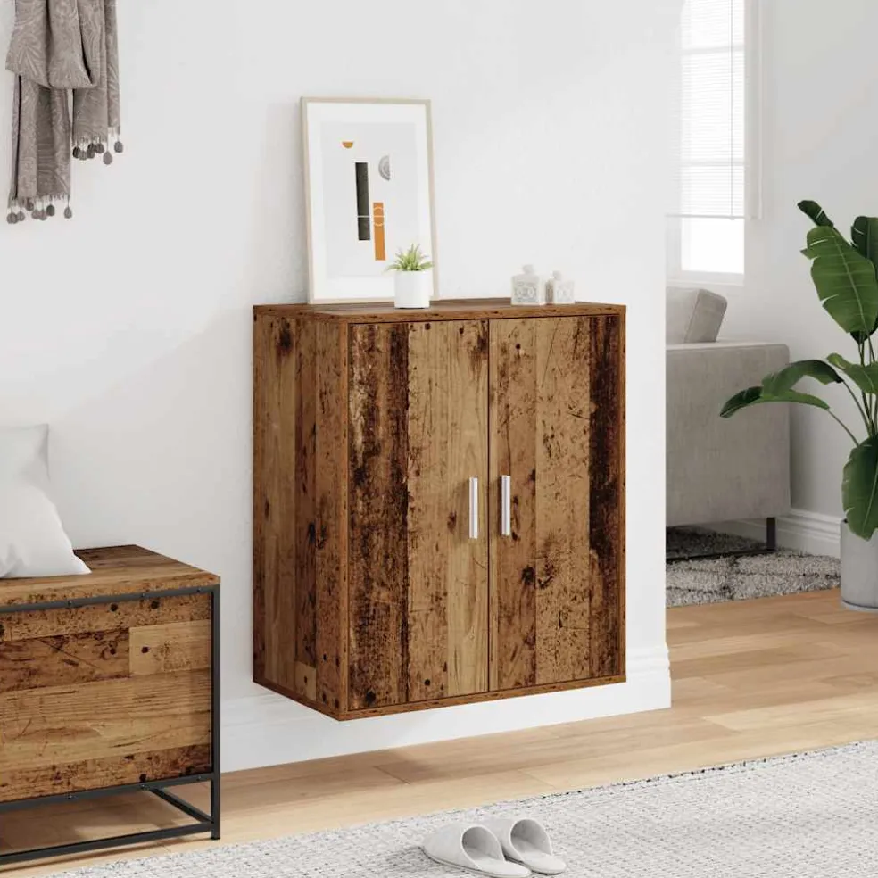 vidaXL Schoenenkast 60 x 35 x 70 cm Oud hout
