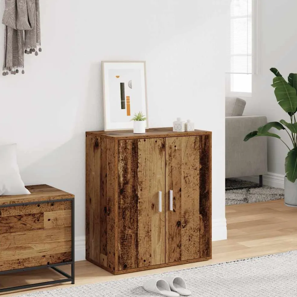 vidaXL Schoenenkast 60 x 35 x 70 cm Oud hout