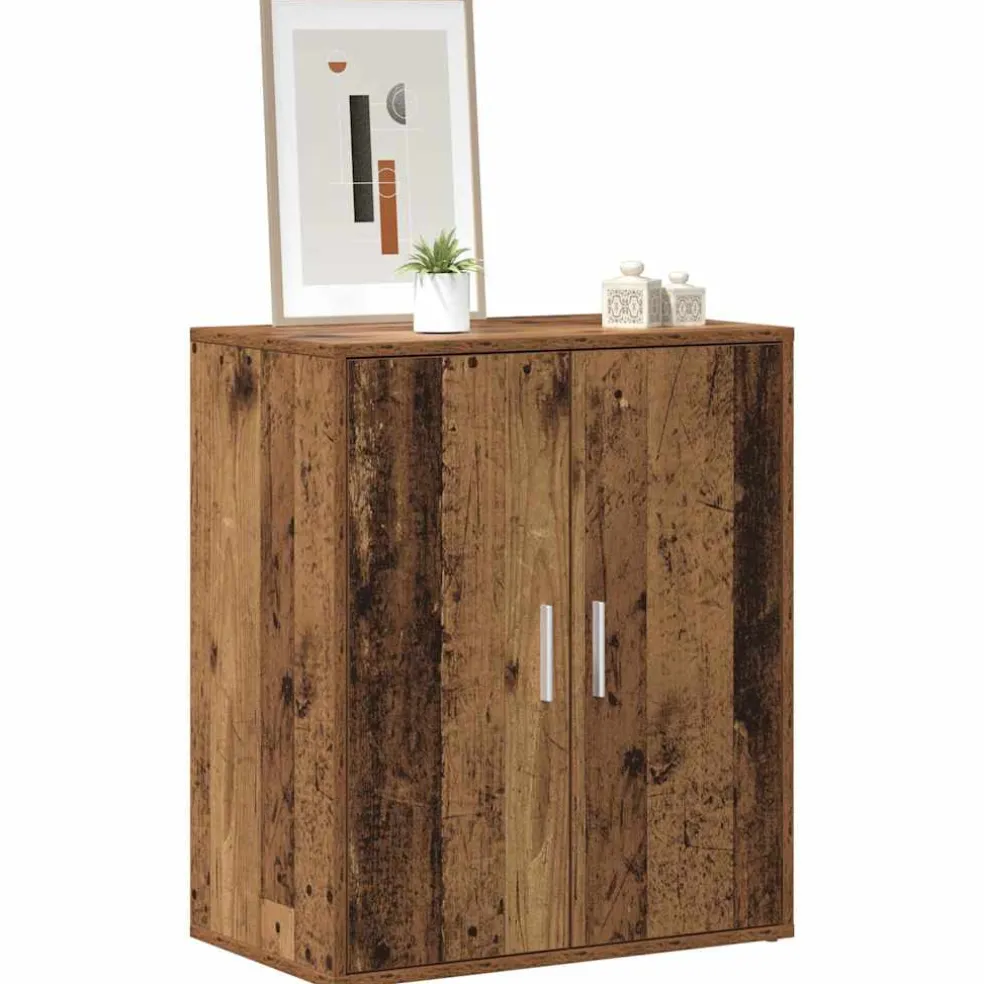 vidaXL Schoenenkast 60 x 35 x 70 cm Oud hout