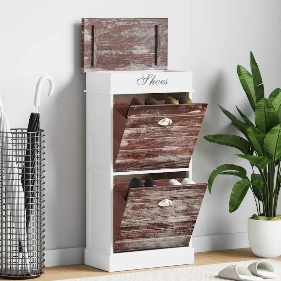 vidaXL Schoenenkast 50x28x98 cm paulowniahout bruin