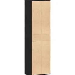 vidaXL Schoenenkast 54x34x183 cm spaanplaat zwart eikenkleurig