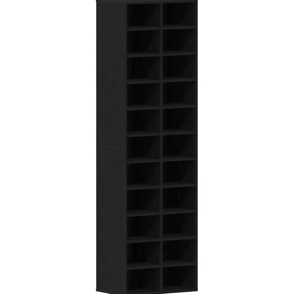 vidaXL Schoenenkast 54x34x183 cm spaanplaat zwart eikenkleurig