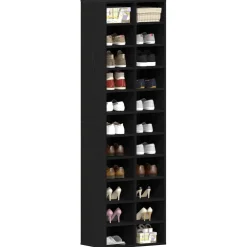 vidaXL Schoenenkast 54x34x183 cm spaanplaat zwart eikenkleurig
