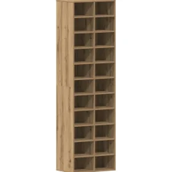 vidaXL Schoenenkast 54x34x183 cm spaanplaat ambachtelijk eikenkleurig