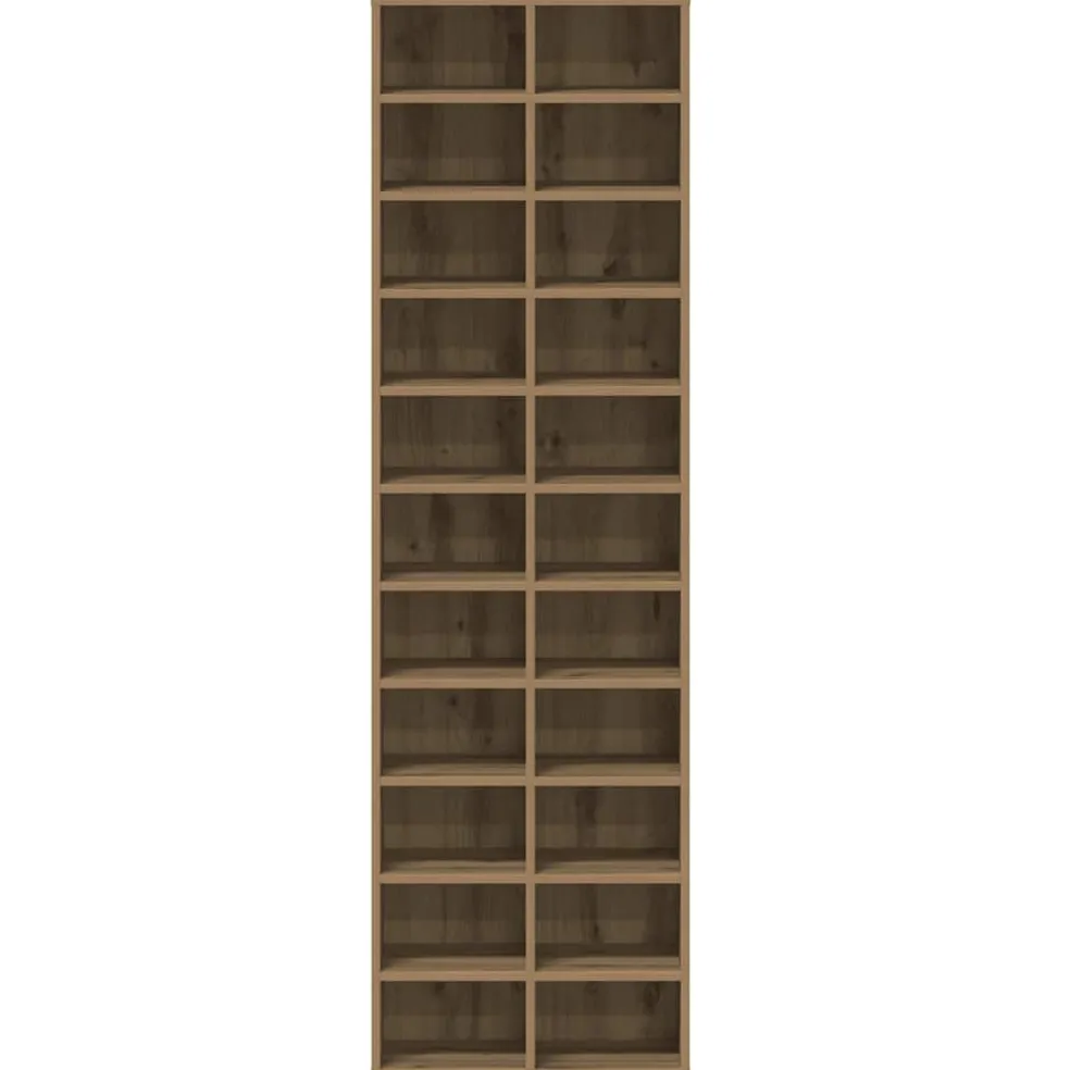 vidaXL Schoenenkast 54x34x183 cm spaanplaat ambachtelijk eikenkleurig