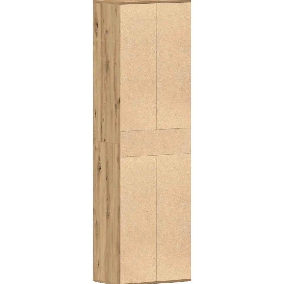 vidaXL Schoenenkast 54x34x183 cm spaanplaat ambachtelijk eikenkleurig