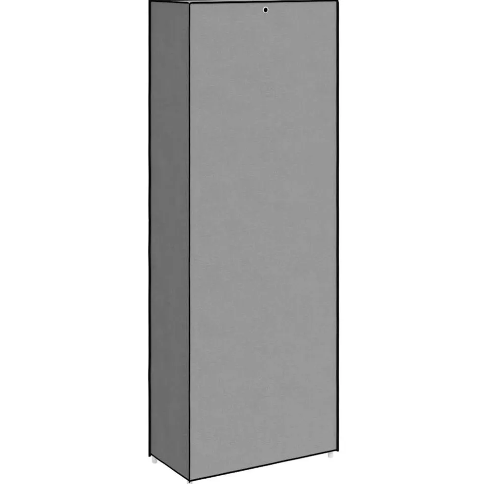 vidaXL Schoenenkast 60x30x166 cm stof grijs