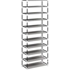 vidaXL Schoenenkast 60x30x166 cm stof grijs
