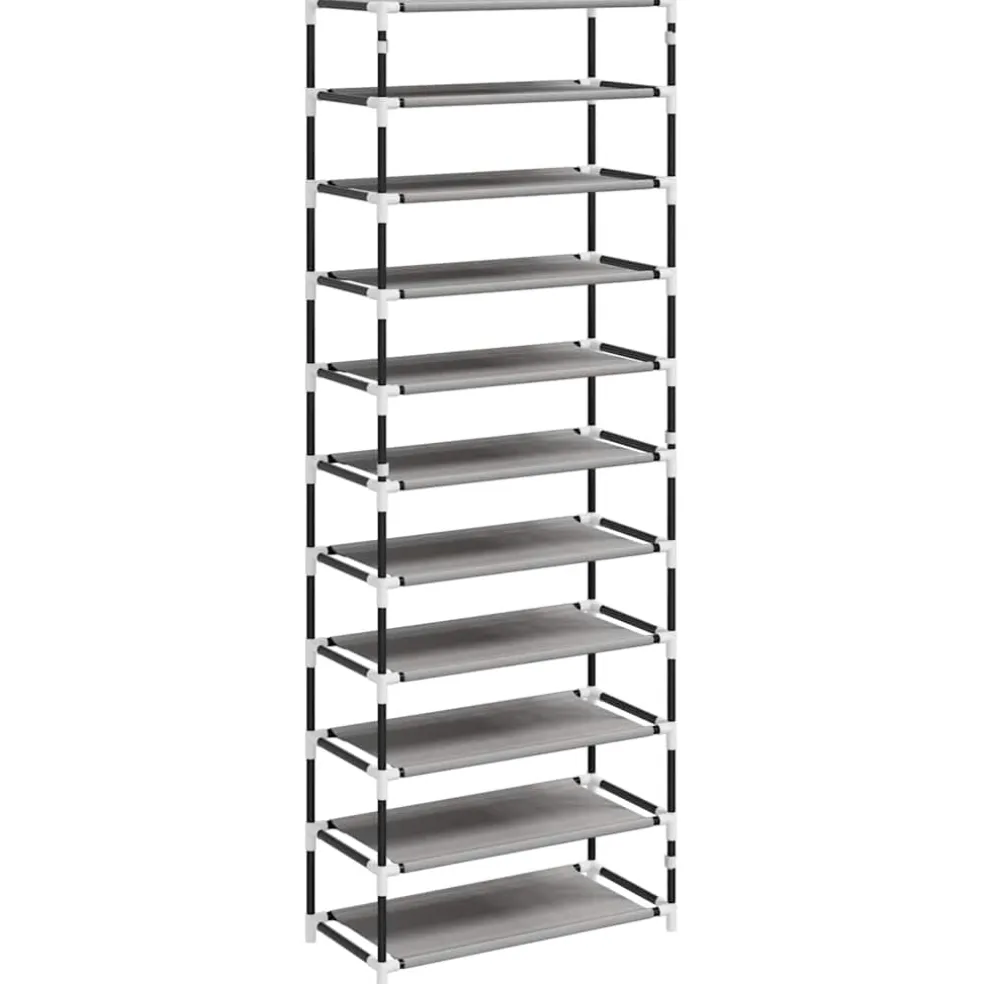 vidaXL Schoenenkast 60x30x166 cm stof grijs