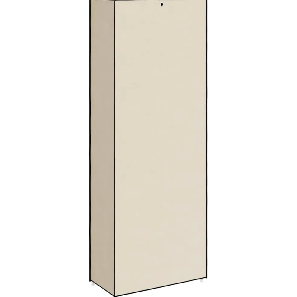 vidaXL Schoenenkast 60x30x166 cm stof crèmekleurig
