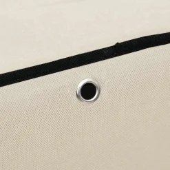 vidaXL Schoenenkast 60x30x166 cm stof crèmekleurig