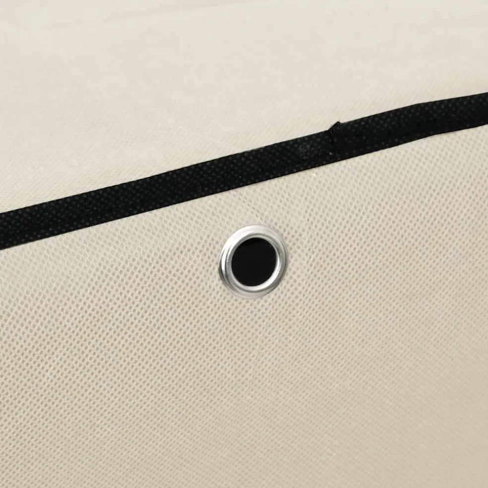 vidaXL Schoenenkast 60x30x166 cm stof crèmekleurig
