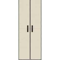 vidaXL Schoenenkast 60x30x166 cm stof crèmekleurig