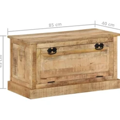 vidaXL Schoenenopbergbank 85x40x45 cm massief mangohout