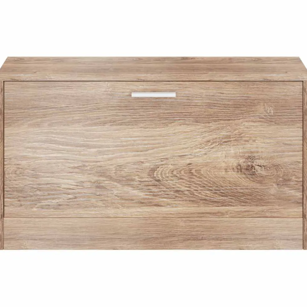 vidaXL Schoenenopbergbank 80x24x45 cm eikenkleurig