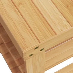 vidaXL Schoenenrek 3-laags 70x27,5x45 cm bamboe