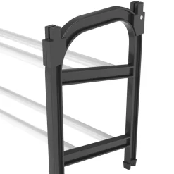 vidaXL Schoenenrek met 2 schappen verlengbaar 119x24x37 cm