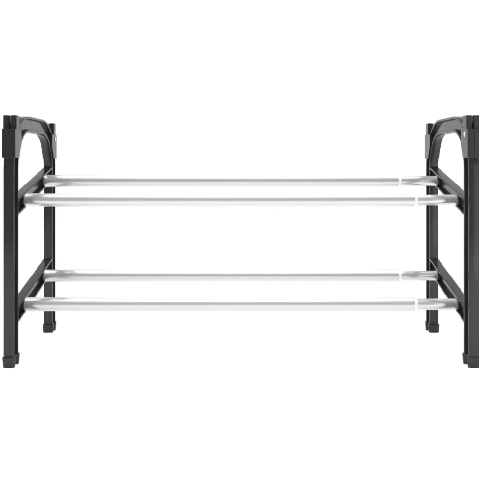 vidaXL Schoenenrek met 2 schappen verlengbaar 119x24x37 cm