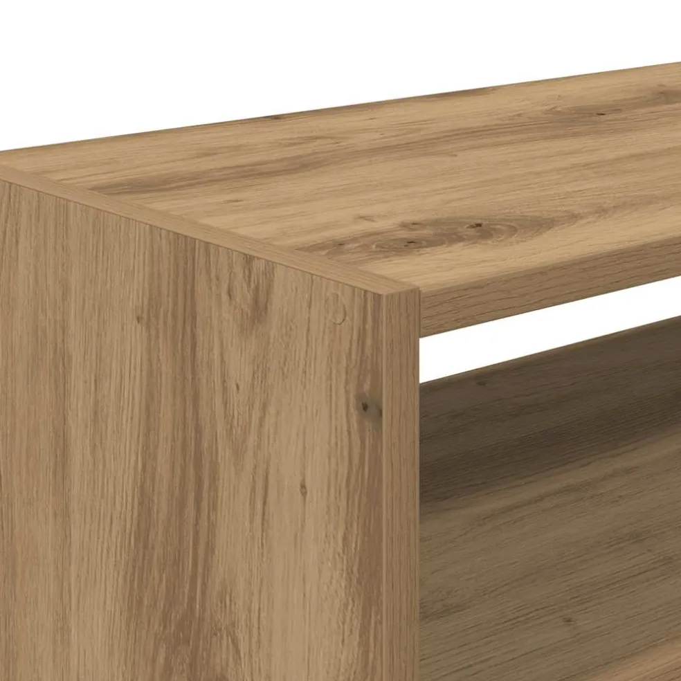 vidaXL Schoenenrek stapelbaar 60x30x30,5 cm artisanaal eikenkleurig