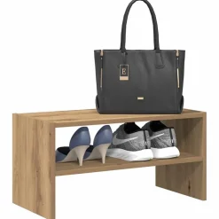 vidaXL Schoenenrek stapelbaar 60x30x30,5 cm artisanaal eikenkleurig