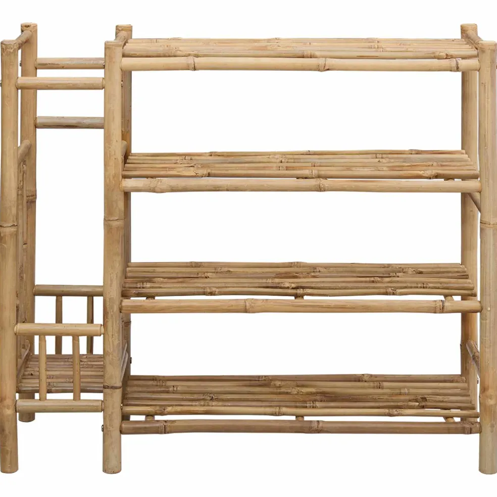 vidaXL Schoenenrek 88 x 27 x 80 cm Bamboe Naturel